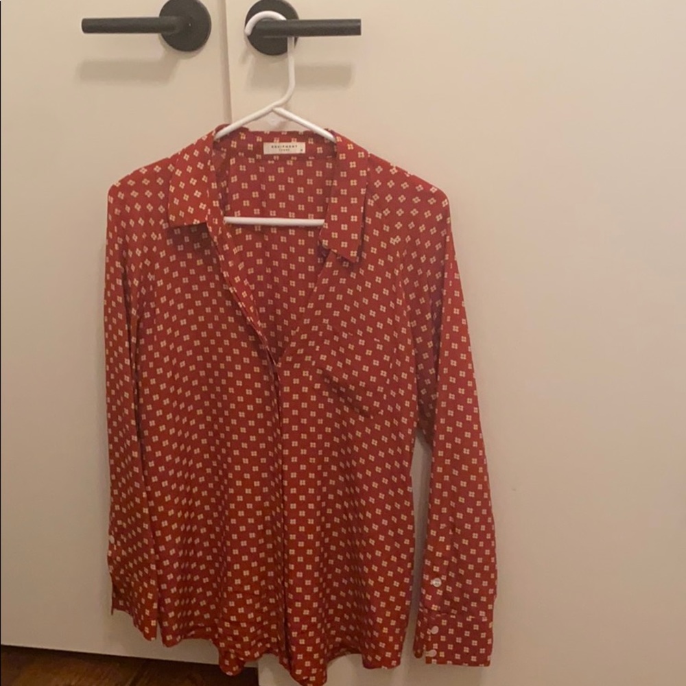 Equipment Silk Button Up Blouse